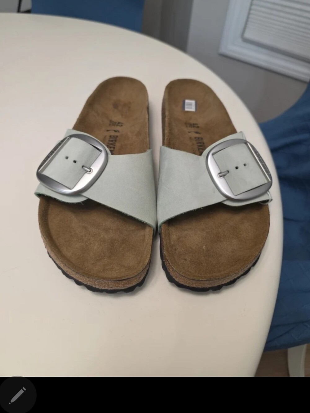 Birkenstock Madrid Big Buckle Pure Sage Nubuck Sandals 42 / 11-11.5 - Picture 2 of 6